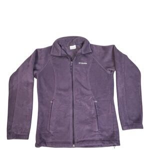 Columbia Jacket Womens Small Purple Fleece Full Zip Outdoor Hiking Pockets